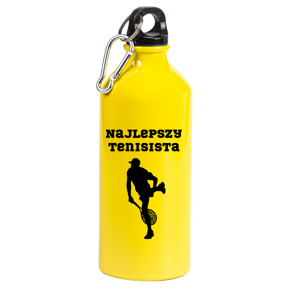 Butelka żółta 600 ml z napisem "NAJLEPSZY TENISISTA" #1