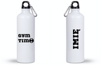 Butelka biała 800 ml na siłownię z napisem "Gym Time" #1