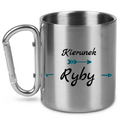 Kubek ze srebrnym karabińczykiem i nadrukiem "Kierunek ryby" #4
