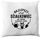 Poduszka z nadrukiem „Najlepszy działkowiec na swoim kawałku ziemi” – działka, ogród #9