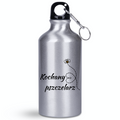 Butelka srebrna 400 ml z nadrukiem „Kochany pszczelarz” – pszczelarstwo #6