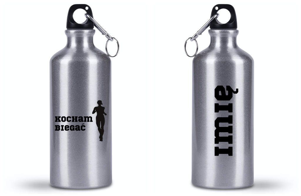 Bidon damski 500 ml z nadrukiem "Kocham Biegać" – bieganie #3