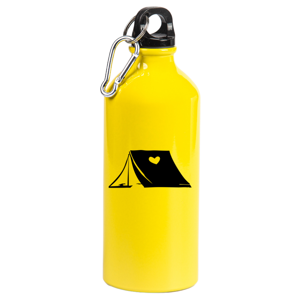Butelka żółta 600 ml z grafiką namiotu i imieniem do wyboru – camping, namiot, podróże #5