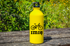 Bidon żółty 600 ml z grafiką roweru oraz dowolnym imieniem - rower #4