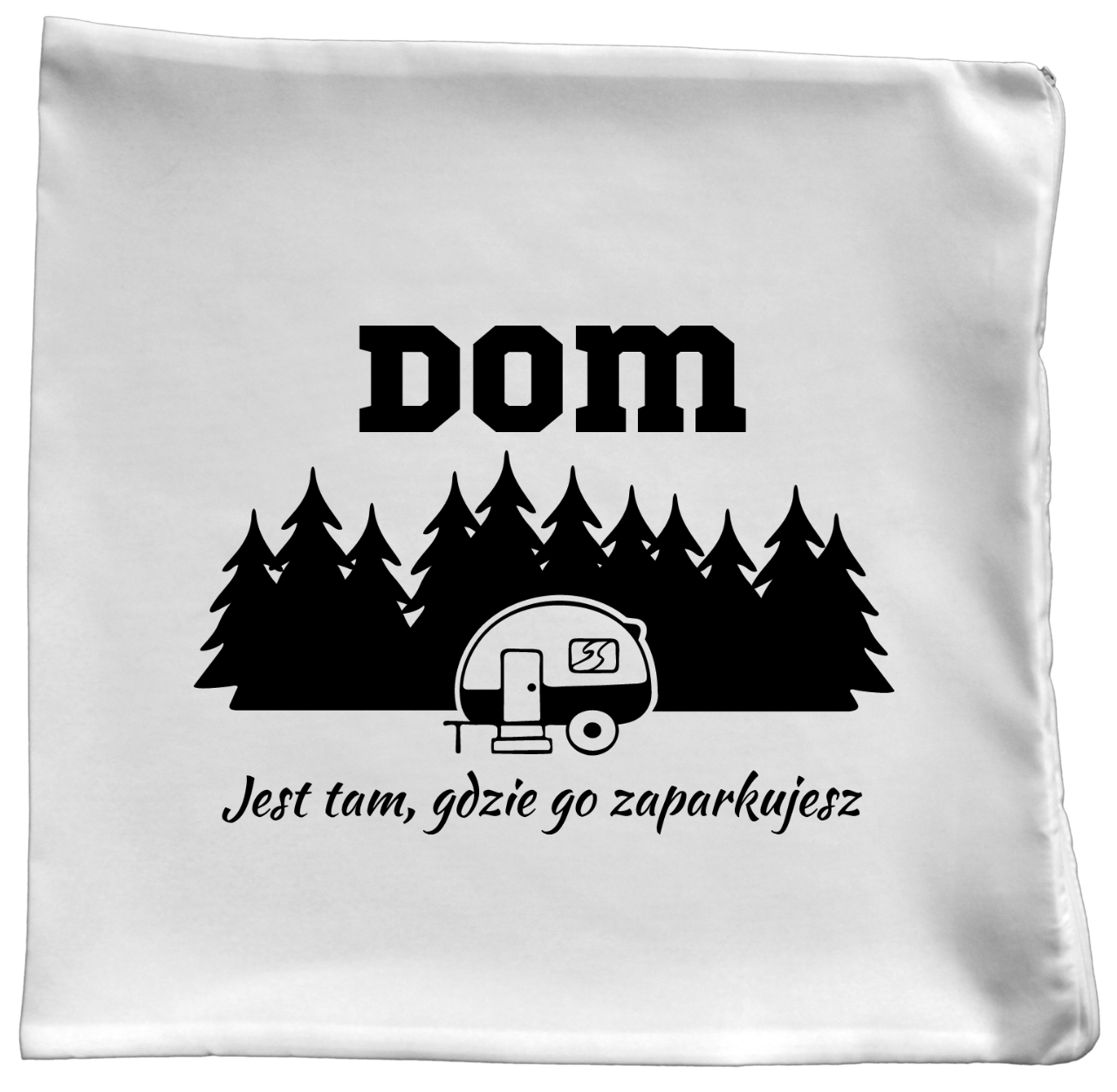 Poduszka z nadrukiem „Dom jest tam, gdzie go zaparkujesz” – camper, camping #6