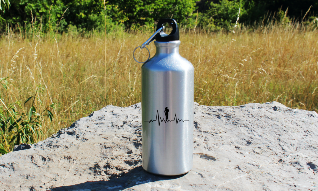 Bidon 500 ml z nadrukiem EKG dla biegaczki - bieganie #1