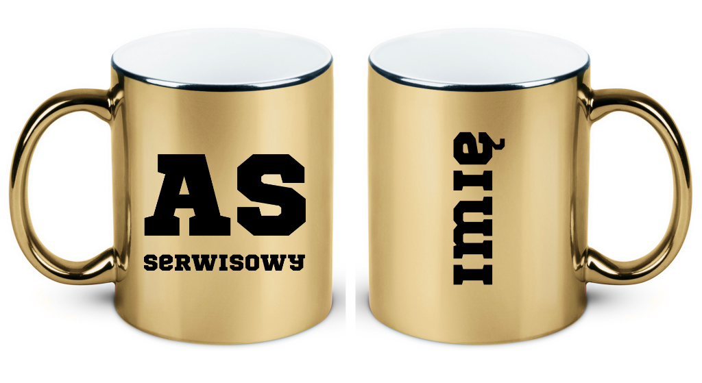 Kubek złoty z napisem "AS SERWISOWY" #3