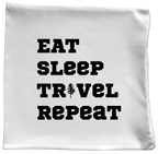 Poduszka z nadrukiem „Eat Sleep Travel Repeat” – podróże, przygoda, wyprawa #5