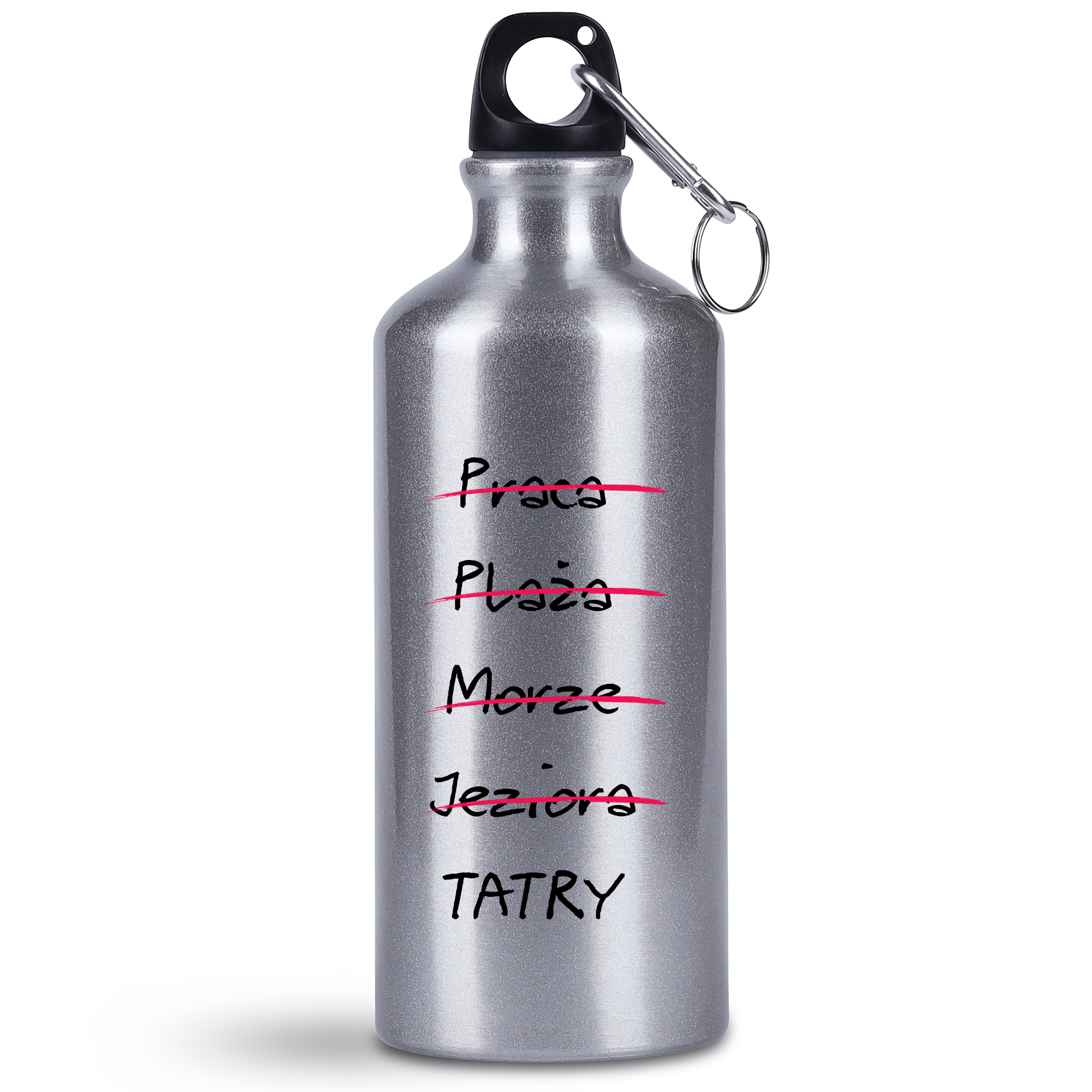 Bidon srebrny 500 ml z grafiką „Tatrzańska wykreślanka” – Podhale, Zakopane, góry #6
