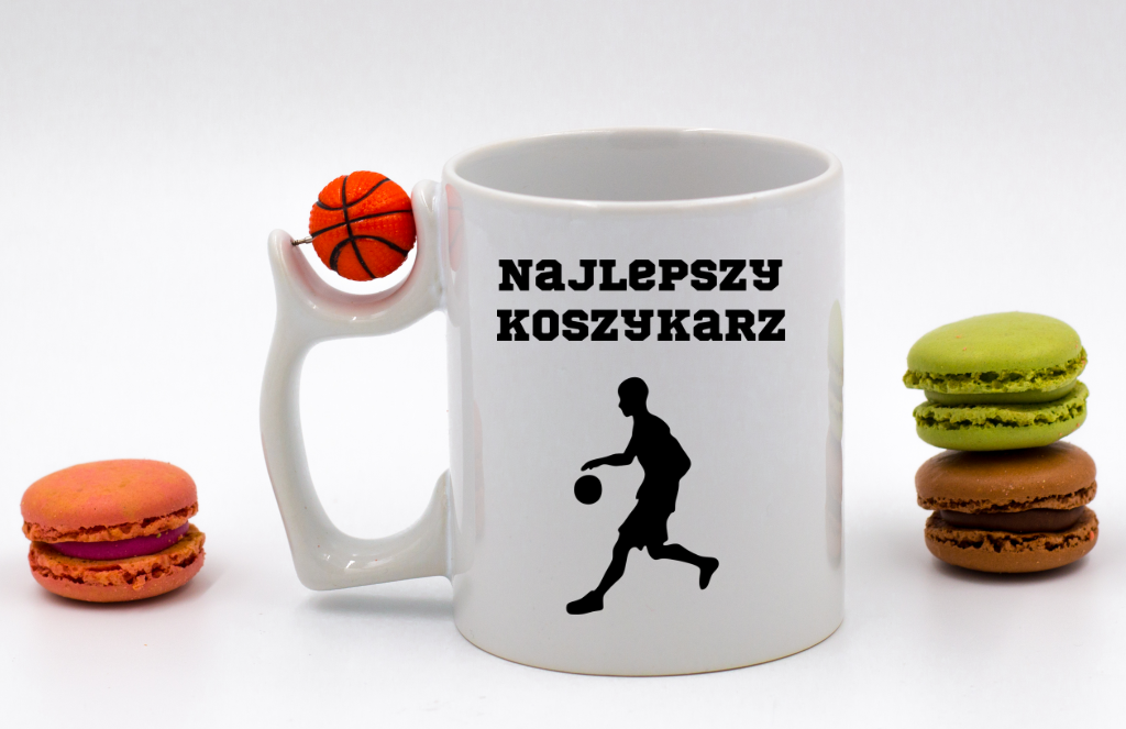 Kubek z piłką i nadrukiem "Najlepszy Koszykarz" – koszykówka #8