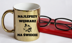 Kubek złoty z nadrukiem "Najlepszy wędkarz na świecie" – wędkarstwo #2