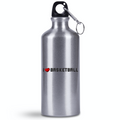 Butelka srebrna 500 ml z nadrukiem "I LOVE BASKETBALL" #1