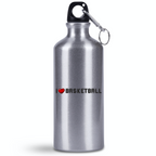 Butelka srebrna 500 ml z nadrukiem "I LOVE BASKETBALL" #1
