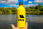 Butelka żółta 600 ml z grafiką namiotu i imieniem do wyboru – camping, namiot, podróże #5