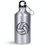 Butelka srebrna 400 ml z grafiką piłki i dowolnym imieniem #4
