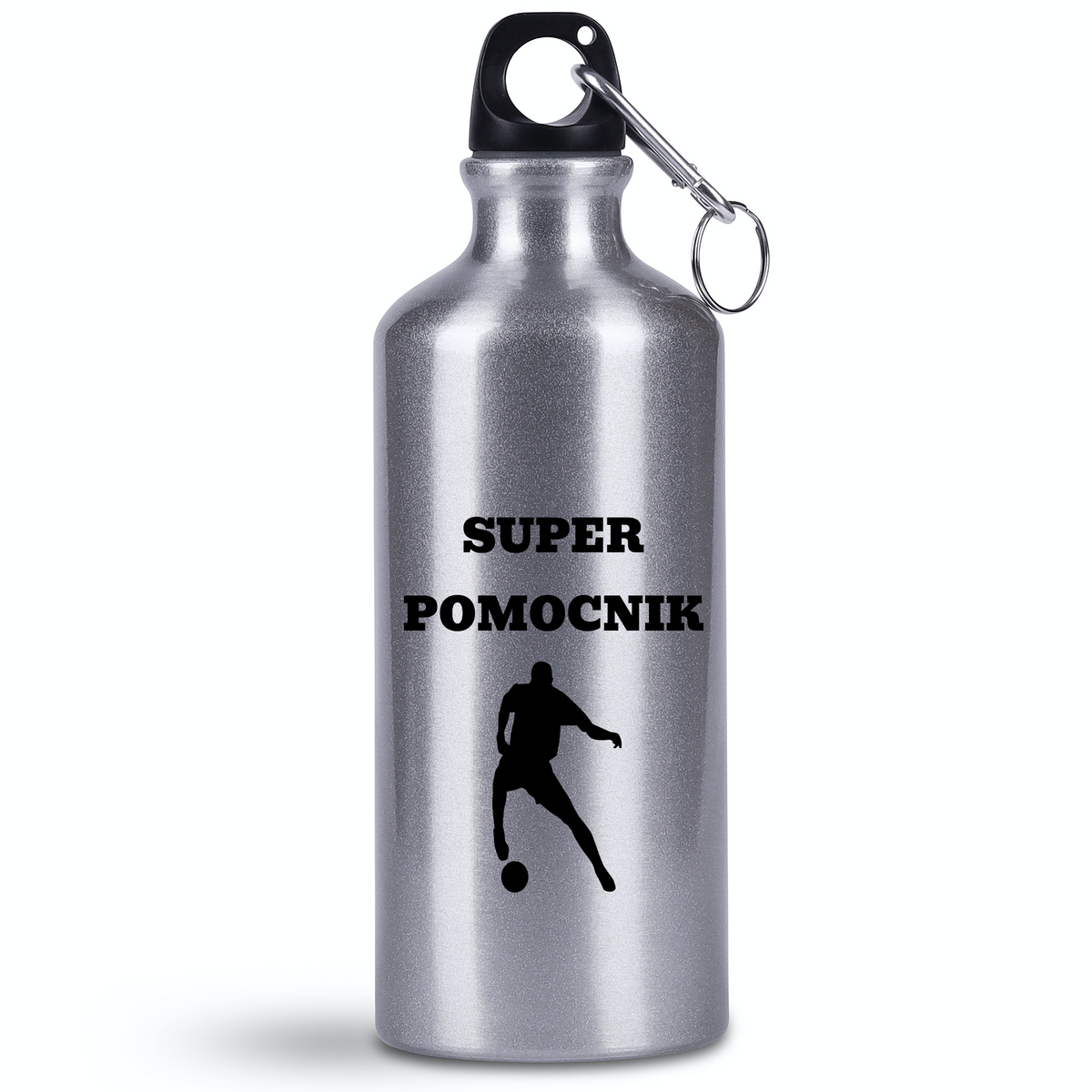Butelka srebrna 500 ml z napisem "Super Skrzydłowy" – piłka pomocnik #2