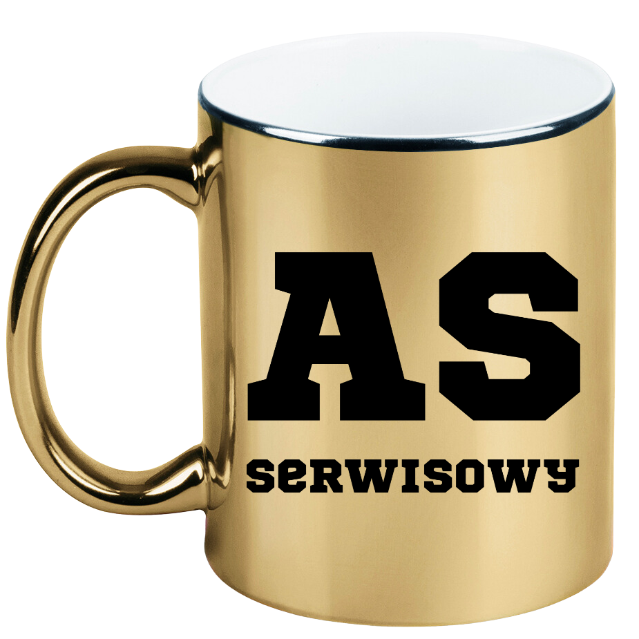 Kubek złoty z napisem "AS SERWISOWY" #3