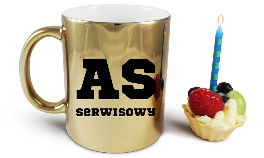 Kubek złoty z napisem "AS SERWISOWY" #3