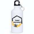 Bidon biały 400 ml z nadrukiem „Super pszczelarz” – pszczelarstwo #11