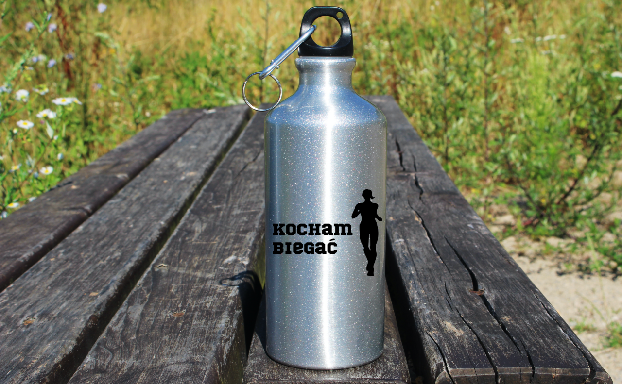 Bidon damski 500 ml z nadrukiem "Kocham Biegać" – bieganie #3