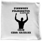 Poduszka pamiątka po pierwszym półmaratonie + imię i czas – bieganie #9