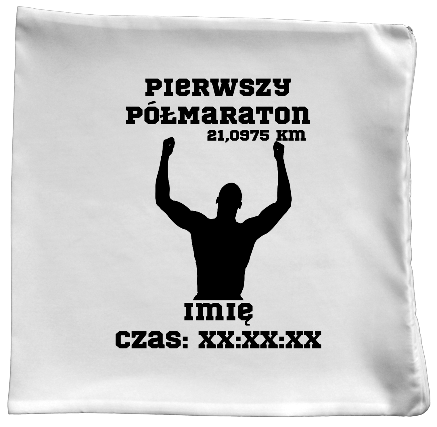 Poduszka pamiątka po pierwszym półmaratonie + imię i czas – bieganie #9