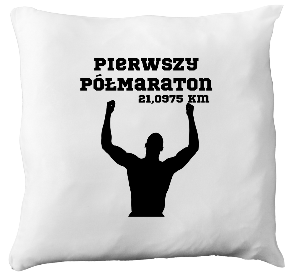 Poduszka pamiątka po pierwszym półmaratonie + imię i czas – bieganie #9