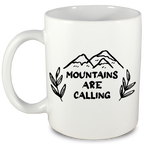 Kubek biały z nadrukiem "Mountains are calling" - góry #8