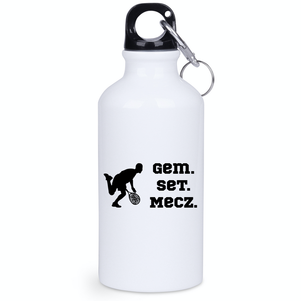 Butelka biała 400 ml z napisem "Gem Set Mecz" – męska #9