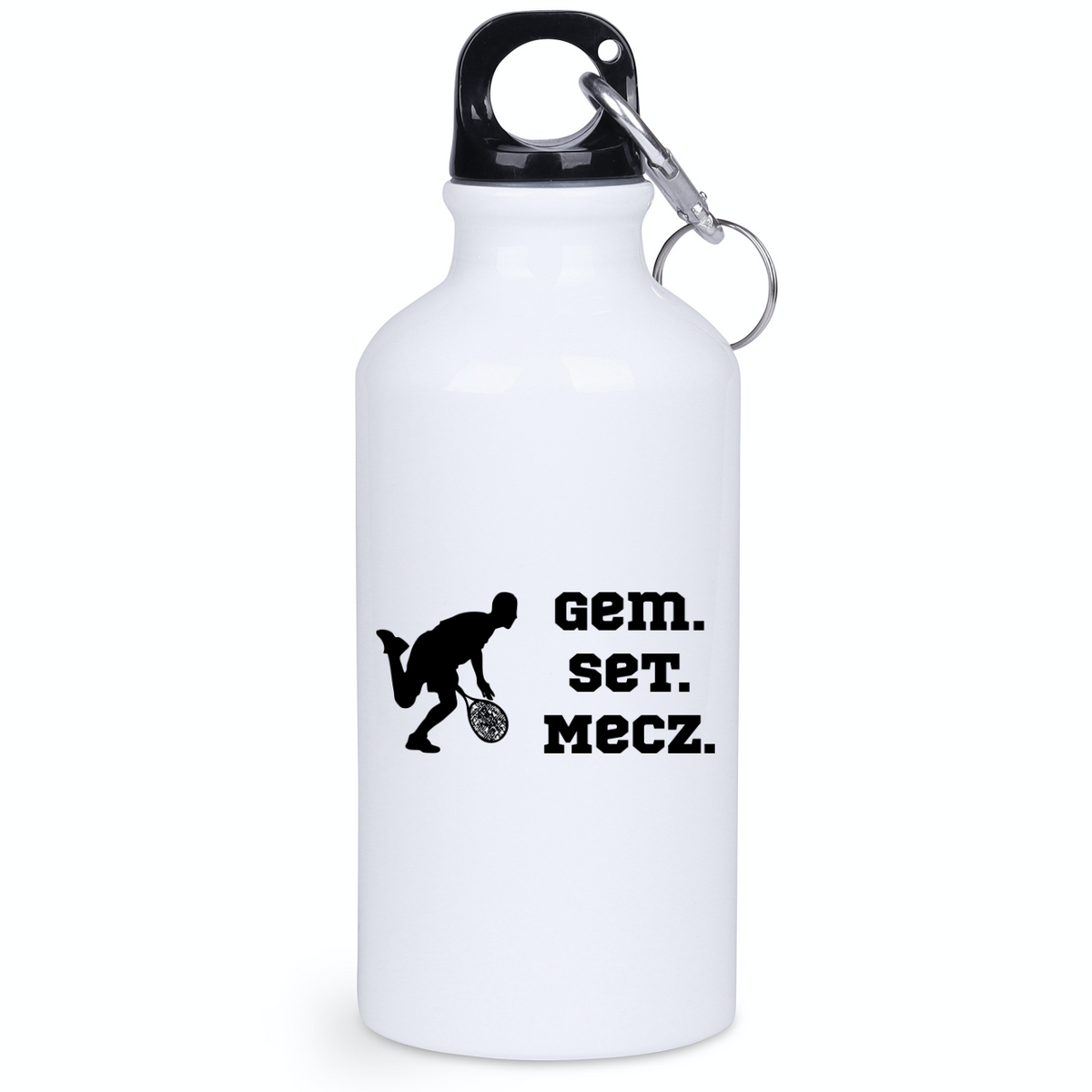 Butelka biała 400 ml z napisem "Gem Set Mecz" – męska #9