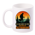 Kubek biały z nadrukiem „Ta, gdzie kończy się zaczyna grzybobranie” – grzyby, las #10