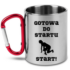 Kubek z czerwonym karabińczykiem dla miłośniczki biegania #5