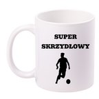 Kubek biały z nadrukiem "Super Skrzydłowy" – piłka nożna #12