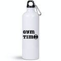 Butelka biała 800 ml na siłownię z napisem "Gym Time" #1