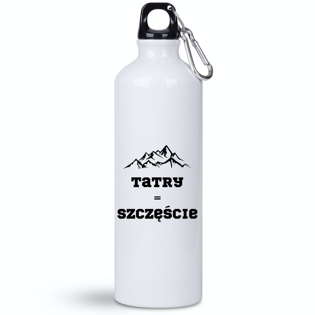 Butelka biała 800 ml z nadrukiem „Tatry = Szczęście” – góry, Podhale, Zakopane #5