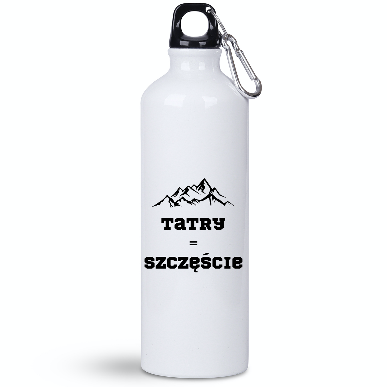 Butelka biała 800 ml z nadrukiem „Tatry = Szczęście” – góry, Podhale, Zakopane #5