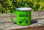 Kubek emaliowany zielony z nadrukiem "Plan na dziś: Rower" - dla rowerzystów #5