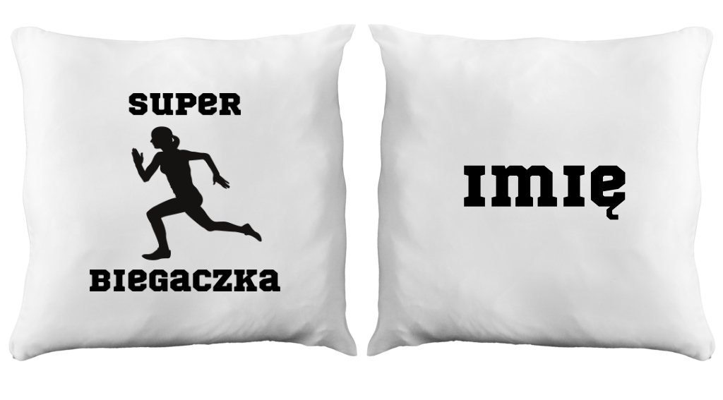 Poduszka dla biegaczki – z nadrukiem "Super Biegaczka" – bieganie #8