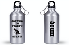 Butelka srebrna 400 ml z nadrukiem "Gotowa do startu, start!" dla pań – bieganie #5