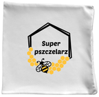 Poduszka dla pszczelarza z nadrukiem „Super pszczelarz” – pszczelarstwo #11