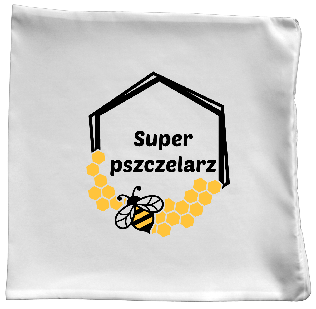 Poduszka dla pszczelarza z nadrukiem „Super pszczelarz” – pszczelarstwo #11