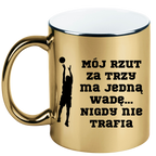 Kubek złoty z nadrukiem dla koszykarza - koszykarz #2