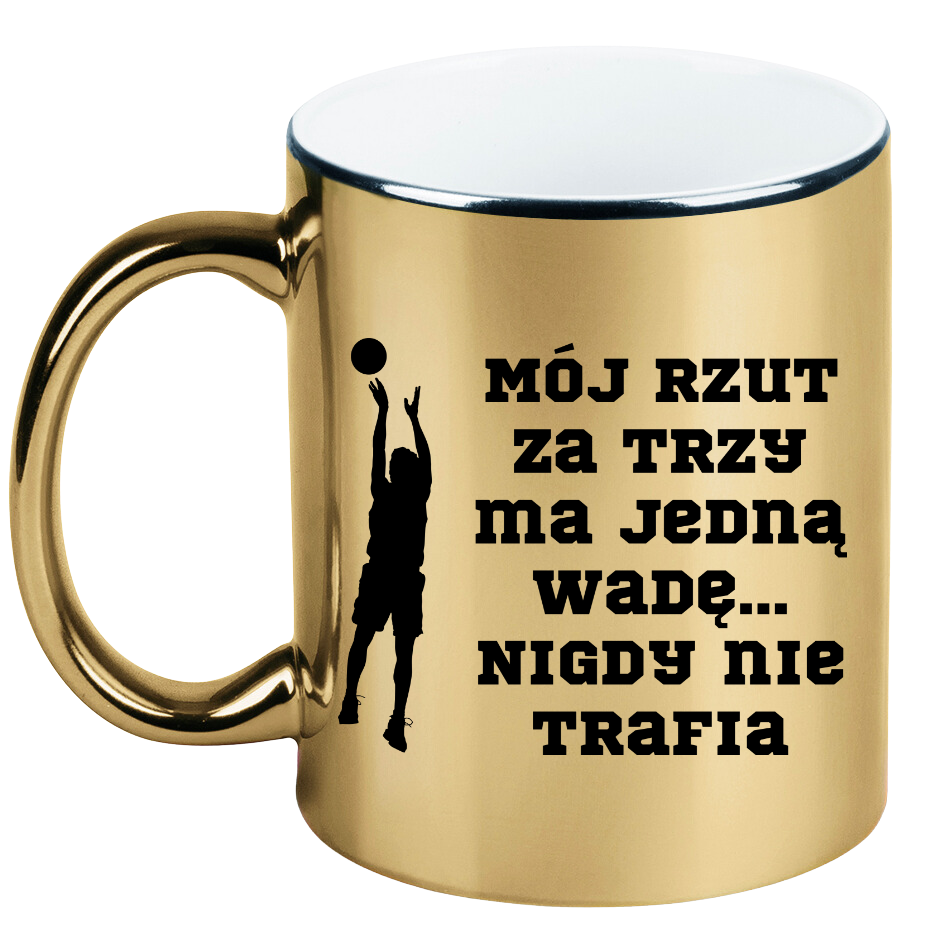 Kubek złoty z nadrukiem dla koszykarza - koszykarz #2