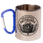 Kubek niebieski karabińczyk "Najlepsza Grzybiarka" - na grzybobranie #1
