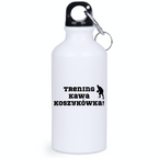 Bidon biały 400 ml z nadrukiem "Trening Kawa Koszykówka" – koszykówka #5
