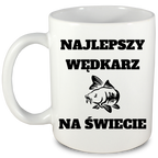 Kubek biały z nadrukiem: "Najlepszy wędkarz na świecie" - wędkarstwo #7