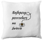 Poduszka dla pszczelarza z nadrukiem „Najlepszy pszczelarz na świecie” – pszczelarstwo #5