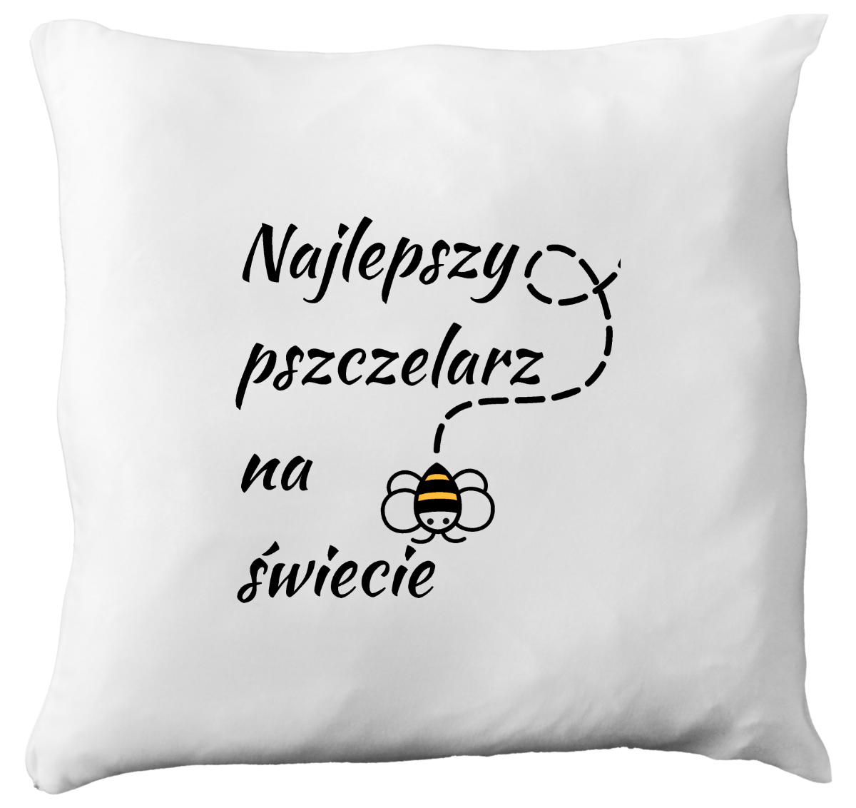 Poduszka dla pszczelarza z nadrukiem „Najlepszy pszczelarz na świecie” – pszczelarstwo #5
