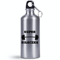Butelka srebrna 500 ml z nadrukiem "Super Siłaczka" - na siłownię #2