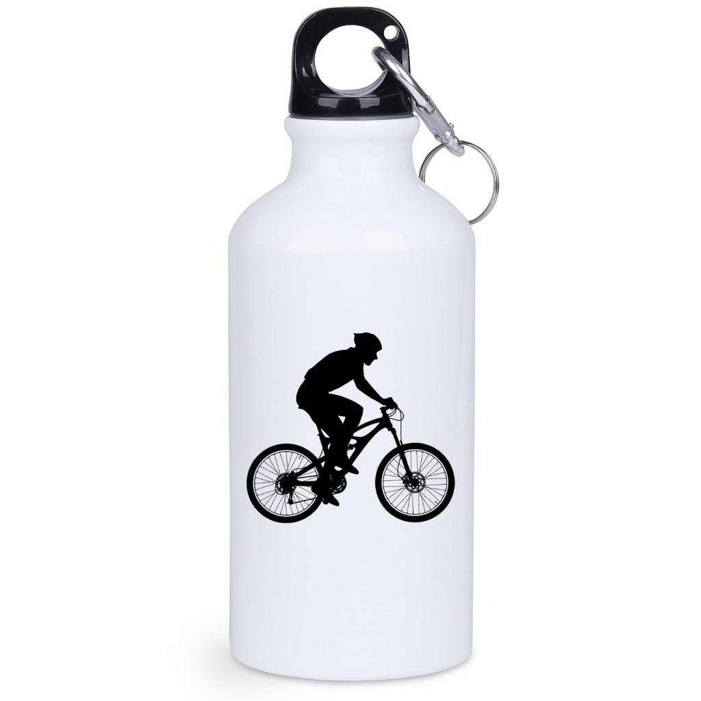 Butelka biała 400 ml z grafiką roweru oraz imieniem do wyboru – dla rowerzysty #6